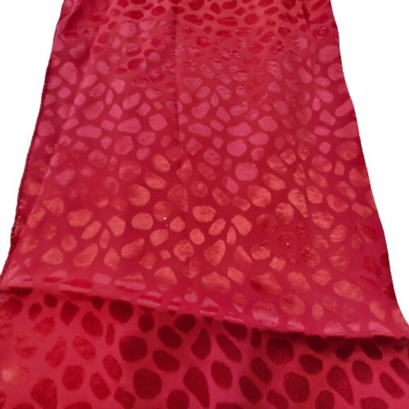 Red Scarf Polka Dot Print Long Soft Light and Rectangular - NEW - Picture 8 of 11